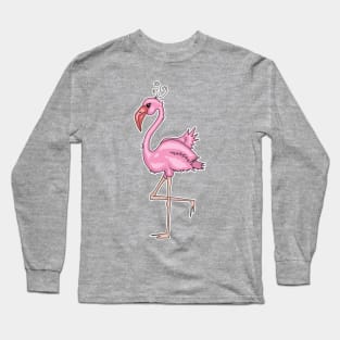 Flamingo Girl Female Gonna Put My Foot Down Cartoon Animal Long Sleeve T-Shirt